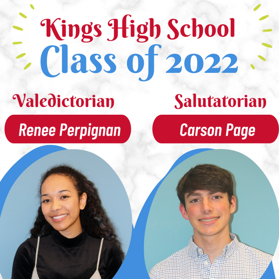 KHS CLass of 2022 Valedictorian Renee Perpignan and Salutatorian Carson Page